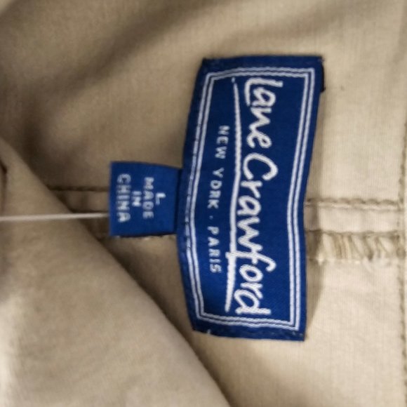 NEW WITH TAGS, Women's Lane Crawford khaki button up with a tie around belt jack - Picture 13 of 16